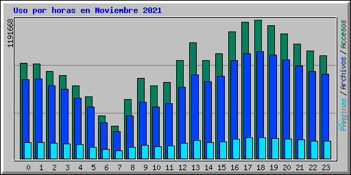 Uso por horas en Noviembre 2021